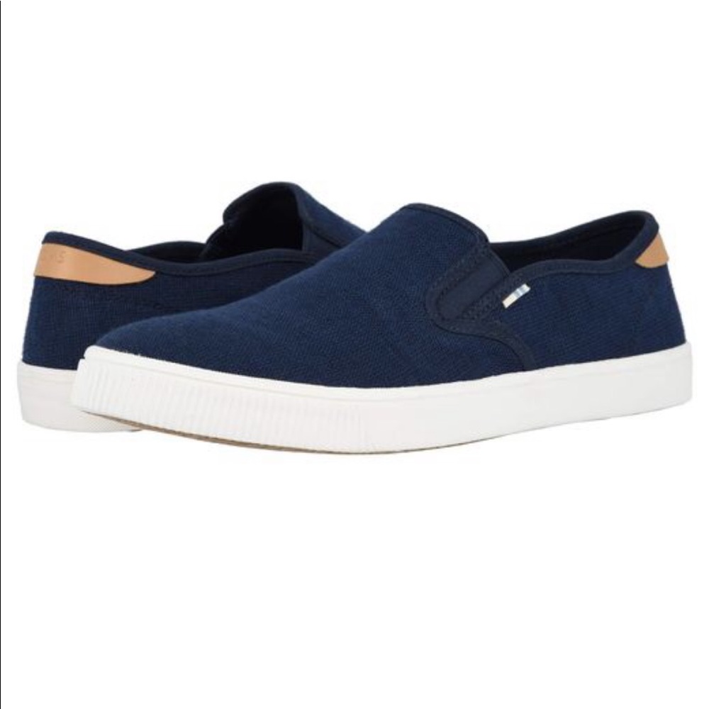 TOMS Men's Blue Navy Canvas Baja Slip-ons Topanga Collection